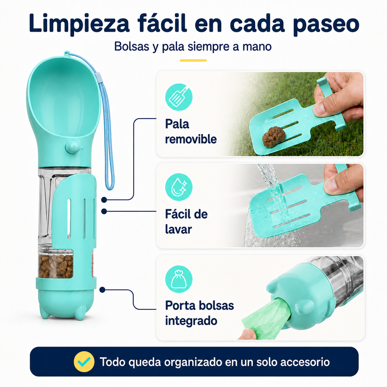 Botella Kora Pets 4 en 1 para Paseos